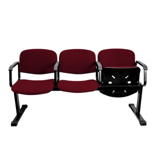 Трехместная секция стульев для актовых залов РС 10х3Ш с откидными сиденьями