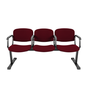 Трехместная секция стульев для актовых залов РС 10х3Ш с откидными сиденьями