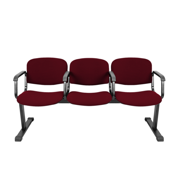 Трехместная секция стульев для актовых залов РС 10х3Ш с откидными сиденьями